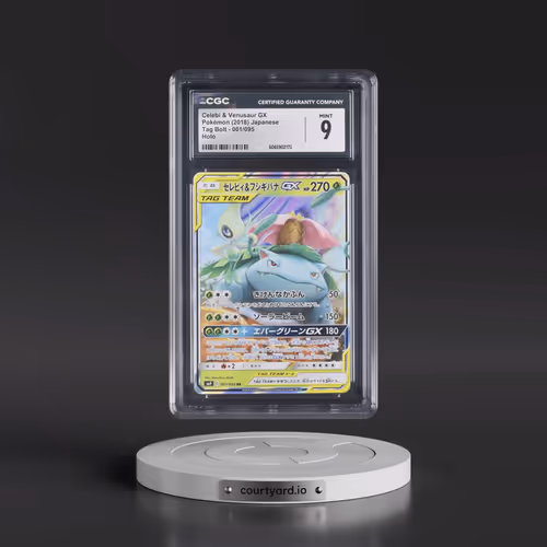 2018 Tag Bolt #001/095 Celebi & Venusaur GX - Holo (CGC 9 MINT)