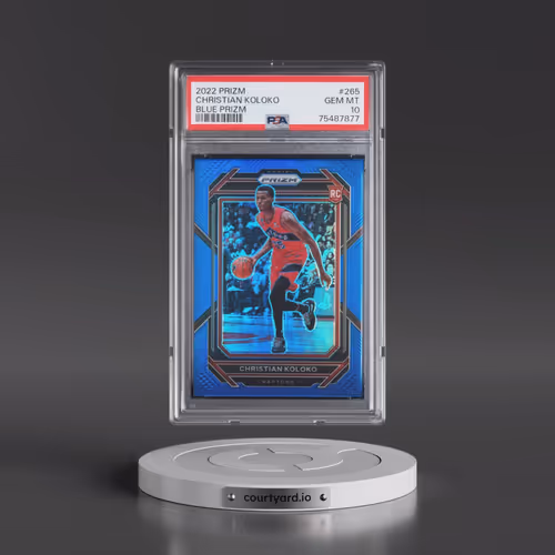 2022 Panini Prizm #265 Christian Koloko - Blue Prizm (PSA 10 GEM MINT)