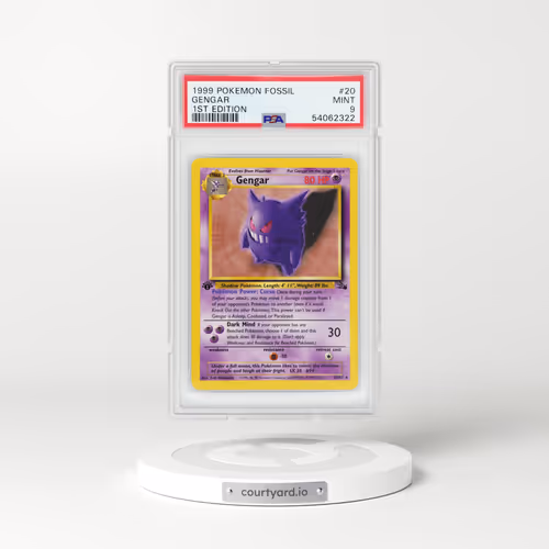 1999 Fossil #20 Gengar - 1st Edition (PSA 9 MINT)