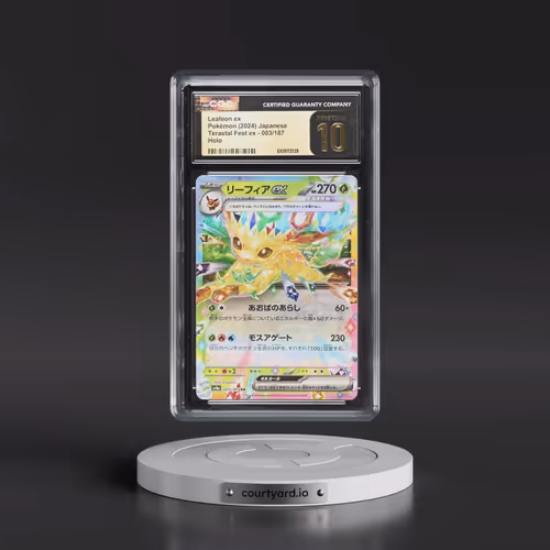 2024 High Class Pack: Terastal Fest ex - sv8a #003/187 Leafeon ex - Holo (CGC 10 PRISTINE)