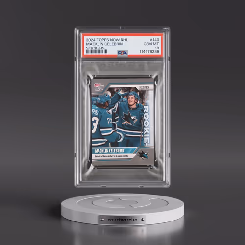 2024 Topps Now NHL Stickers #140 Macklin Celebrini (PSA 10 GEM MINT)