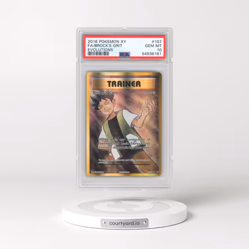 2016 Pokémon XY Evolutions #107 Brock's Grit - Full Art (PSA 10 GEM MINT)