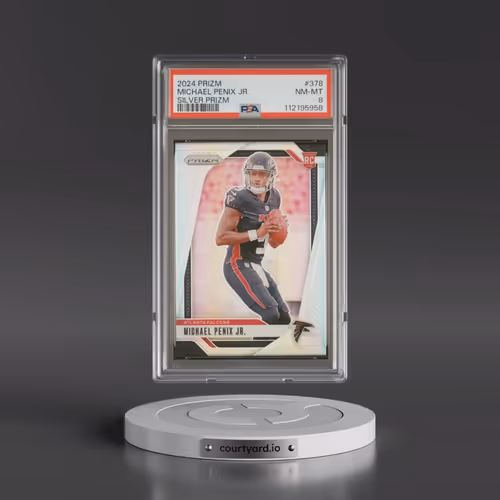 2024 Panini Prizm #378 Michael Penix Jr. - Silver Prizm (PSA 8 NM-MT)