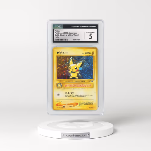 2000 Japanese Gold, Silver, to a New World... #172 Pichu - Holo (CGC 5 EX)