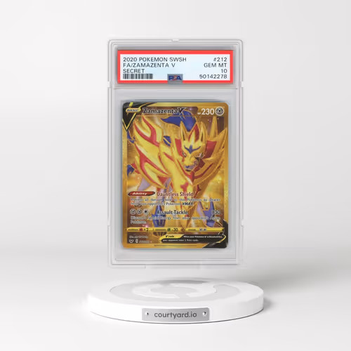 2020 Pokémon Sword & Shield #212 Zamazenta V - Holo Full Art Secret (PSA 10 GEM MINT)