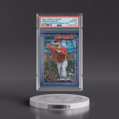 2024 Topps Chrome #229 Jordan Lawlar - Purple Speckle Refractor (PSA 10 GEM MINT)