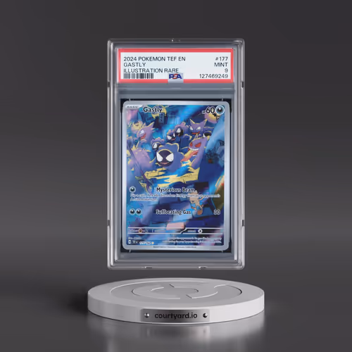 2024 Pokémon Tef EN-Temporal Forces #177 Gastly - Illustration Rare (PSA 9 MINT)