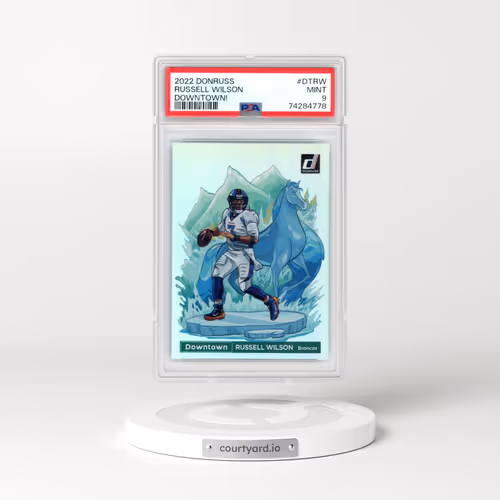 2022 Panini Donruss Downtown #DTRW Russell Wilson (PSA 9 MINT)