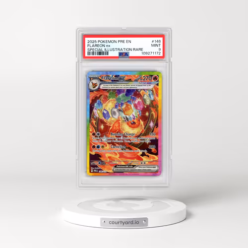 2025 Pokémon Pre EN-Prismatic Evolutions #146 Flareon EX - Holo Special Illustration Rare (PSA 9 MINT)