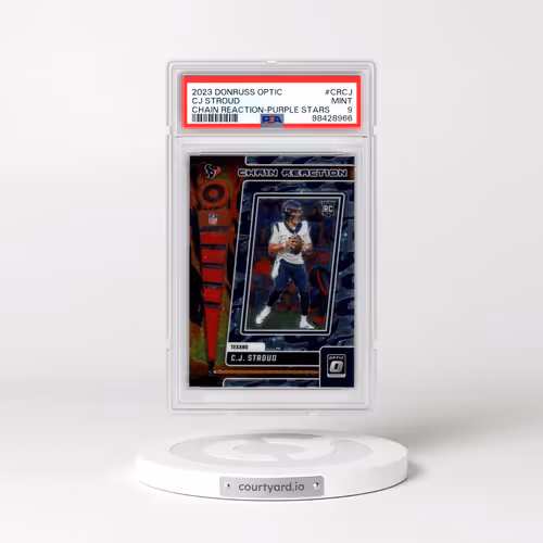 2023 Panini Donruss Optic Chain Reaction #CRCJ CJ Stroud - Purple Stars (PSA 9 MINT)