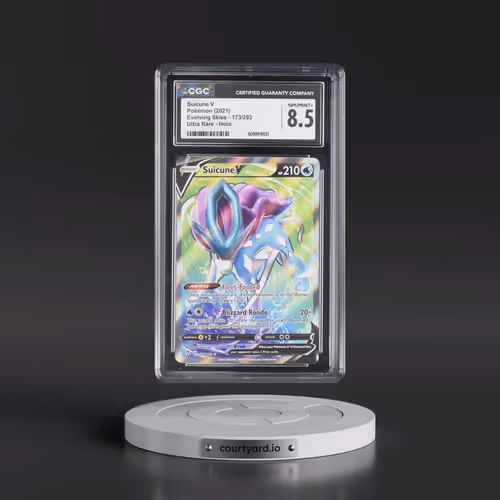 2021 Evolving Skies #173/203 Suicune V - Ultra Rare Holo (CGC 8.5 NM-MT+)