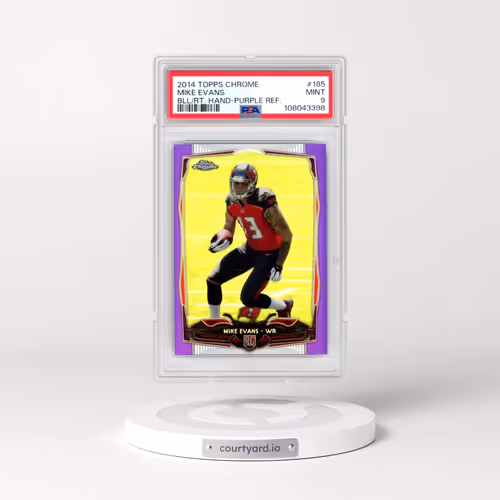 2014 Topps Chrome #185 Mike Evans - Ball in Right Hand-Purple Refractor (PSA 9 MINT)