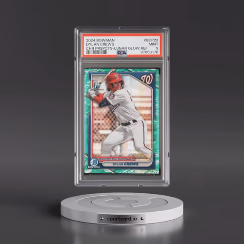 2024 Bowman Chrome Prospects #BCP23 Dylan Crews - Lunar Glow Refractor (PSA 9 MINT)