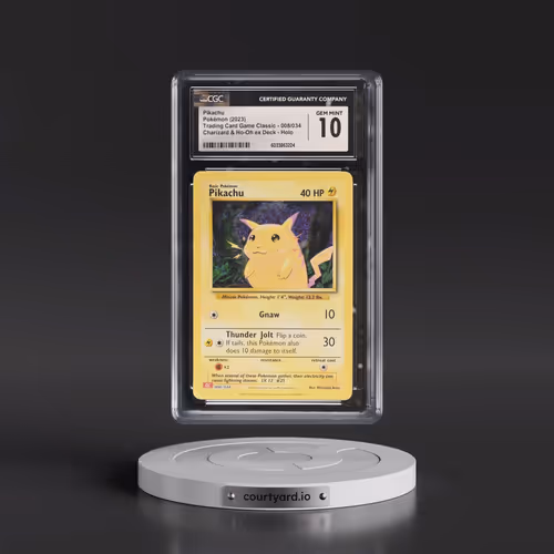 2023 Pokémon Clc-Trading Card Game Classic Charizard & HO-Oh EX Deck #008 Pikachu (CGC 10 GEM MINT)