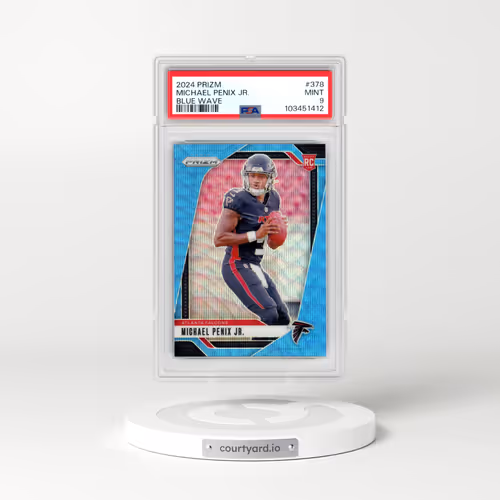 2024 Panini Prizm #378 Michael Penix Jr. - Blue Wave (PSA 9 MINT)