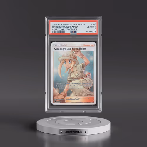 2018 Pokémon Sun & Moon Celestial Storm #168 Underground Expedition - Full Art (PSA 10 GEM MINT)