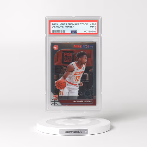 2019 Panini Hoops Premium Stock #202 DE'Andre Hunter (PSA 9 MINT)