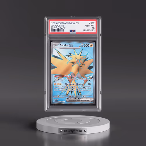 2023 Pokémon Mew EN-151 #192 Zapdos EX - Holo Ultra Rare (PSA 10 GEM MINT)