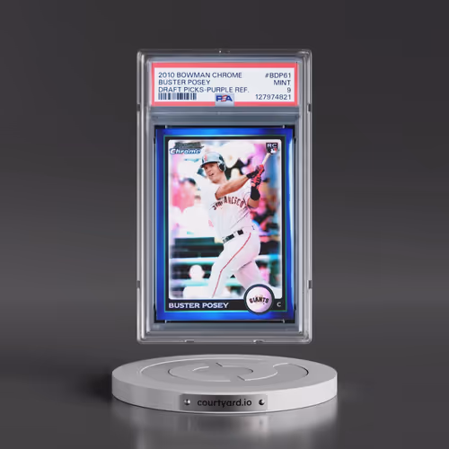 2010 Bowman Chrome Draft Picks #BDP61 Buster Posey - Purple Refractor (PSA 9 MINT)