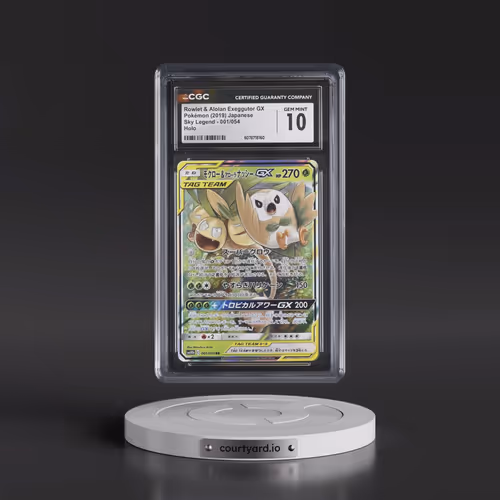2019 Pokémon Sun & Moon Sky Legend #001 Rowlet & Alolan Exeggutor GX - Holo (CGC 10 GEM MINT)