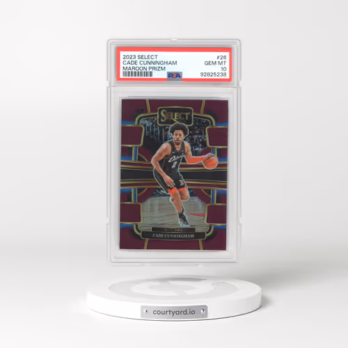 2023 Panini Select #26 Cade Cunningham - Maroon Prizm (PSA 10 GEM MINT)