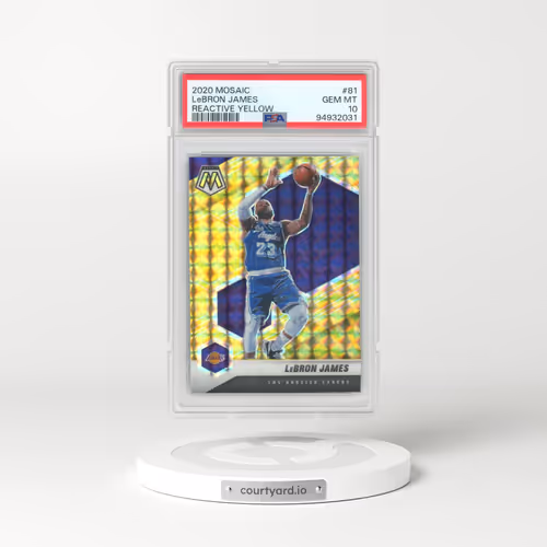 2020 Panini Mosaic #81 LeBron James - Reactive Yellow (PSA 10 GEM MINT)