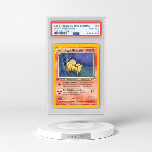 2002 Pokémon Neo Destiny #50 Light Ninetales - 1st Edition (PSA 8 NM-MT)
