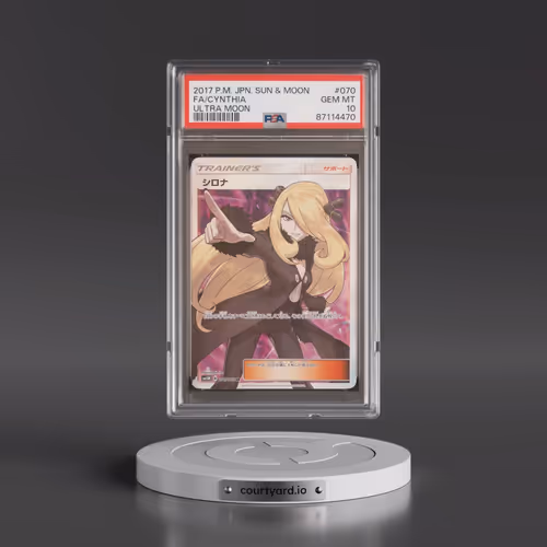 2017 Pokémon Sun & Moon Ultra Moon #070 Cynthia - Full Art (PSA 10 GEM MINT)