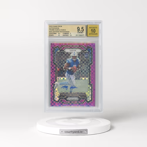 2023 Panini Prizm #343 Anthony Richardson - Autograph-Purple Power (BGS 9.5 GEM MINT)