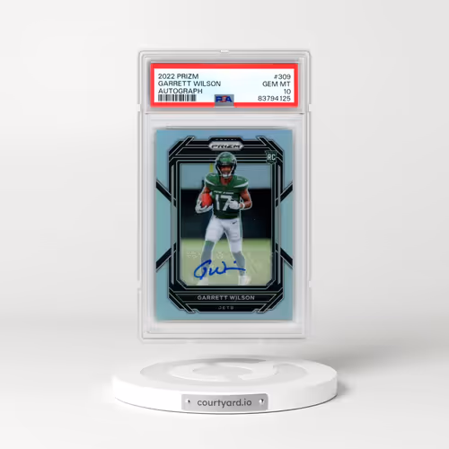2022 Panini Prizm #309 Garrett Wilson - Autograph (PSA 10 GEM MINT)