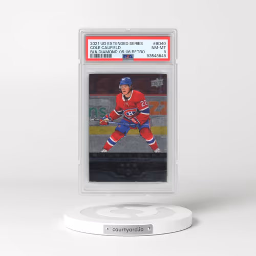 2021 Upper Deck Extended Series Black Diamond 2005-06 Retro #BD40 Cole Caufield (PSA 8 NM-MT)