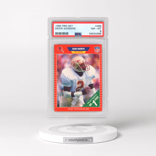 1989 Pro Set #486 Deion Sanders (PSA 8 NM-MT)