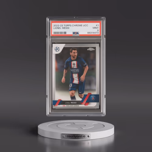 2022-23 Topps Chrome UEFA Club Competitions #1 Lionel Messi (PSA 9 MINT)