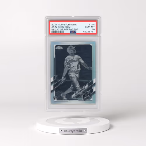 2021 Topps Chrome #144 Jazz Chisholm - Negative Refractor (PSA 10 GEM MINT)
