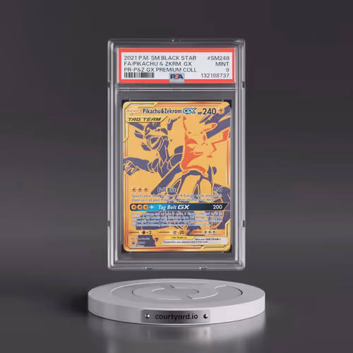 2021 Pokémon SM Black Star Promo #SM248 Pikachu & Zekrom GX - Holo Full Art Pikachu & Zekrom GX Prem
