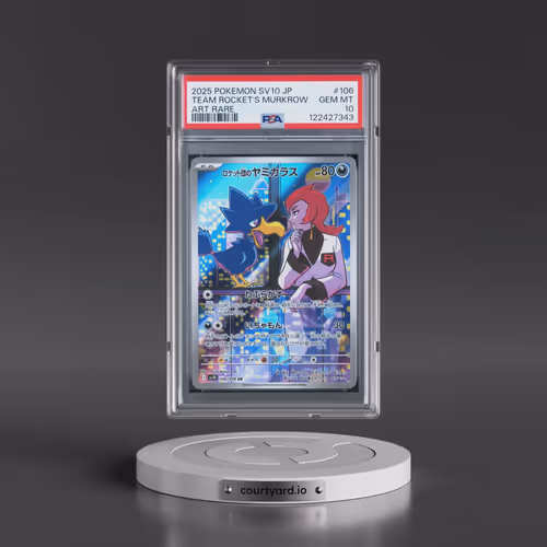 2025 Pokémon SV10-Glory of Team Rocket #106 Team Rocket's Murkrow - Art Rare (PSA 10 GEM MINT)
