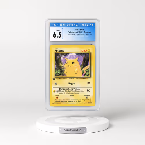 1999 German Base Set #58 Pikachu - 1st Edition (CGC 6.5 EX-NM+)