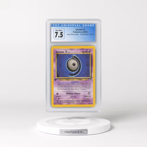 2001 Neo Discovery #47 Unown D - 1st Edition (CGC 7.5 NM+)