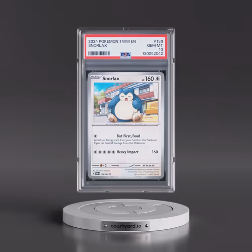 2024 Pokémon Twm EN-Twilight Masquerade #136 Snorlax (PSA 10 GEM MINT)