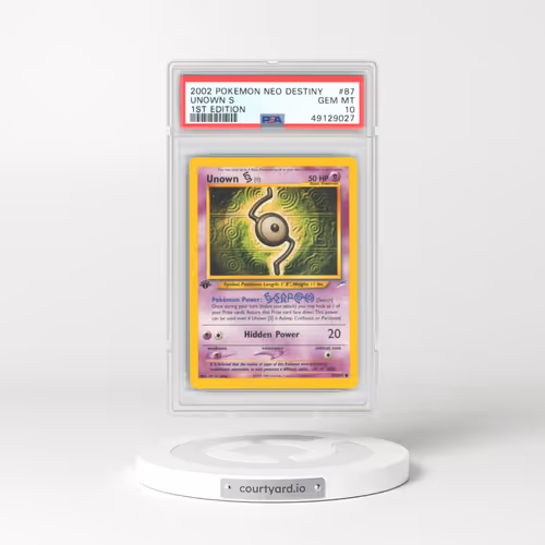 2002 Neo Destiny #87 Unown S - 1st Edition 1st Edition (PSA 10 GEM MINT)