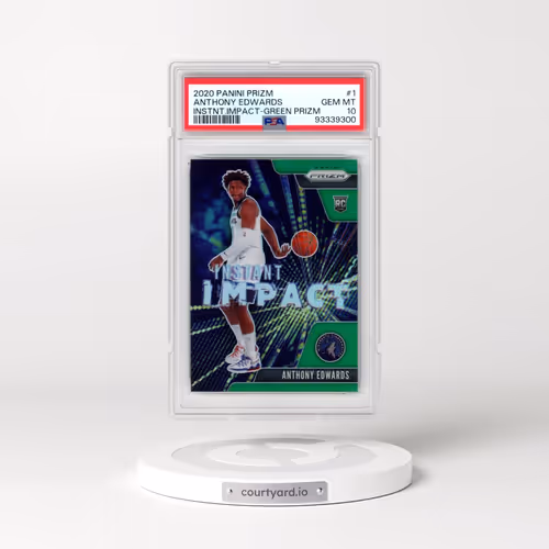 2020 Panini Prizm Instant Impact #1 Anthony Edwards - Green Prizm (PSA 10 GEM MINT)