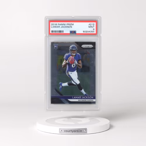 2018 Panini Prizm #212 Lamar Jackson (PSA 9 MINT)