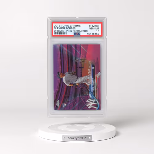 2018 Topps Chrome Update #HMT33 Gleyber Torres - Pink Refractor (PSA 10 GEM MINT)