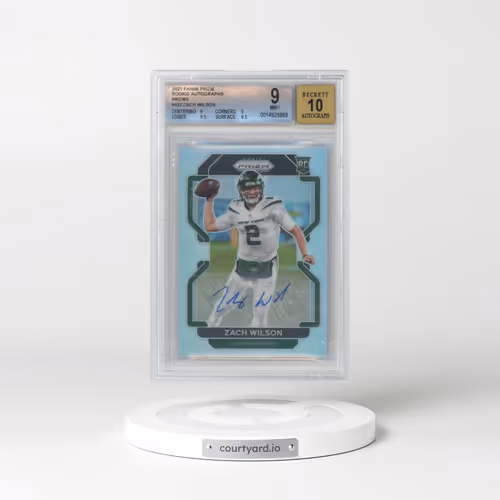 2021 Panini Prizm #332 Zach Wilson - Autograph (BGS 9 MINT)