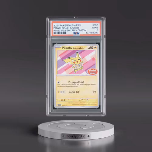 2024 Pokémon SV-P Promo #190 Pikachu in Batik Shirt - Pikachu's Indonesia Journey Campaign (PSA 9 MI