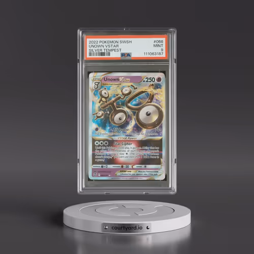 2022 Pokémon Sword & Shield Silver Tempest #066 Unown Vstar (PSA 9 MINT)