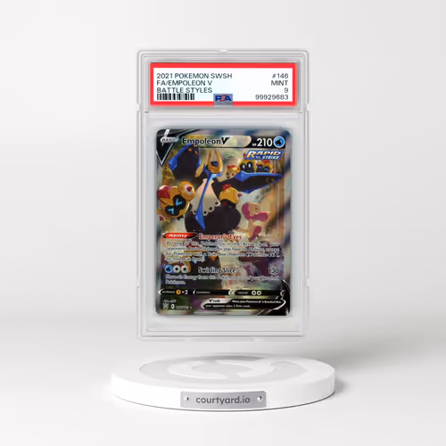 2021 Pokémon Sword & Shield Battle Styles #146 Empoleon V - Holo Full Art (PSA 9 MINT)