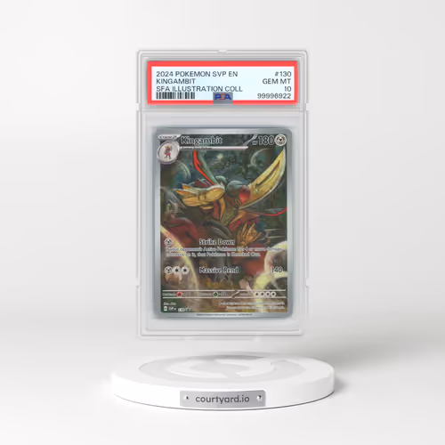 2024 Pokémon Svp EN-SV Black Star Promo #130 Kingambit - Shrouded Fable Illustration Collection (PSA 10 GEM MINT)