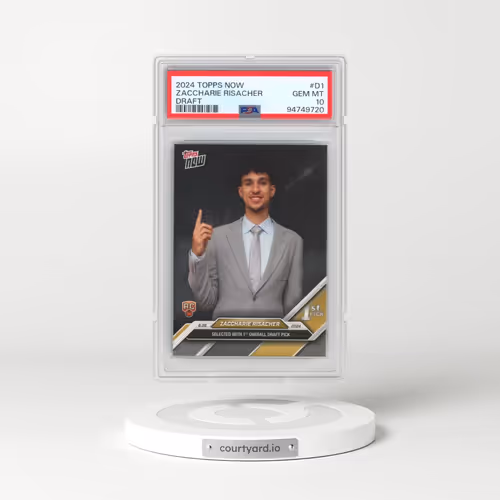 2024 Topps Now Draft #D1 Zaccharie Risacher (PSA 10 GEM MINT)