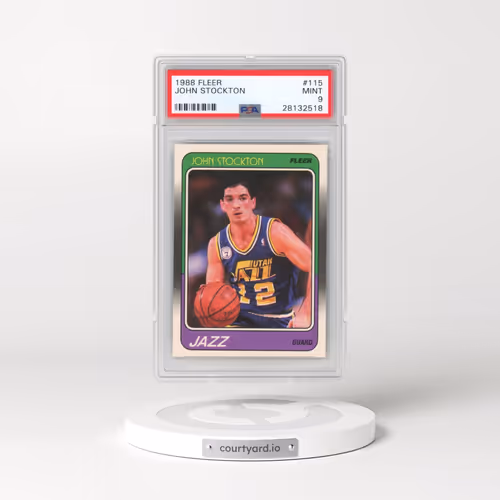1988 Fleer #115 John Stockton (PSA 9 MINT)